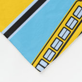 PERSONALIZED School Bus Pattern Fleece Deken (Hoek)