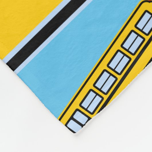 PERSONALIZED School Bus Pattern Fleece Deken (Hoek)