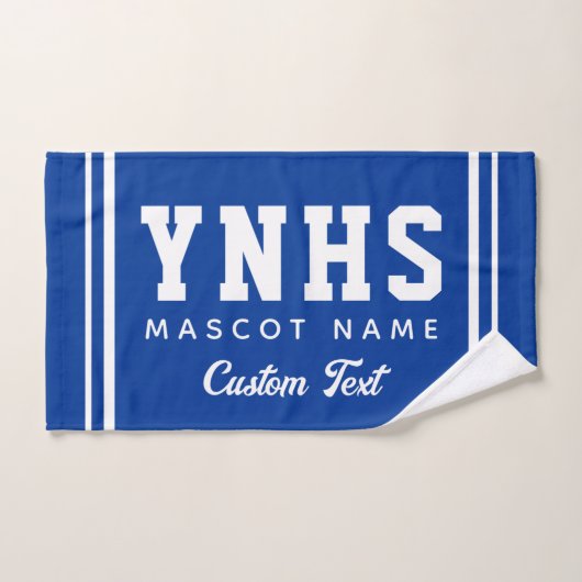 Personalized School Colors & Initials, Team Spirit (Serviette à main)