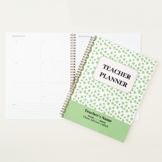 Personalized School Crest Teacher Lesson Planner (Devant avec enveloppe)