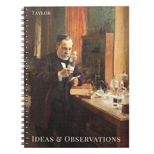 Personalized Science Notebook – Louis Pasteur Art Notitieboek (Voorkant)