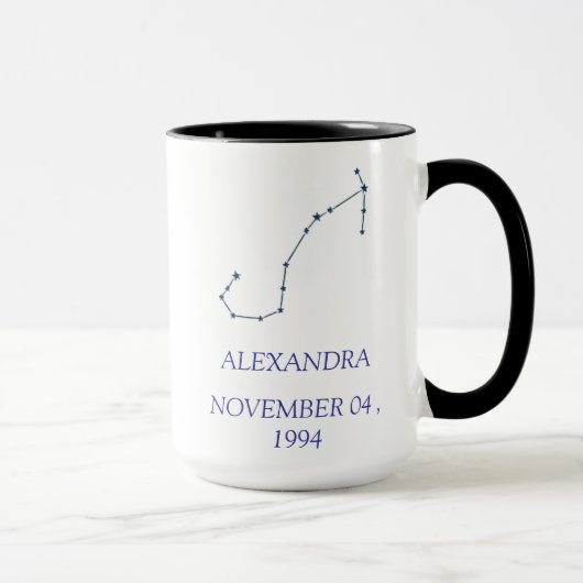 Personalized Scorpio Constellation Mug - Custom St (Droite)