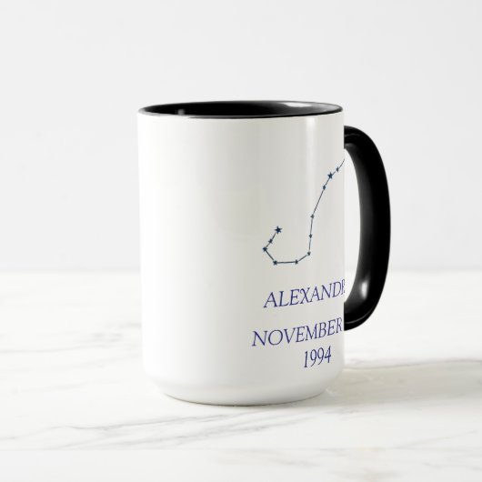 Personalized Scorpio Constellation Mug - Custom St (Devant droit)