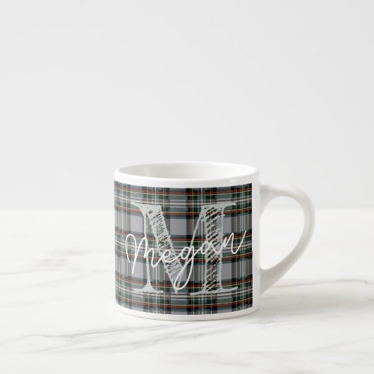 Personalized Scottish Plaid Coffee Mini Mug (Droite)