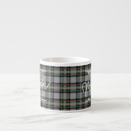 Personalized Scottish Plaid Coffee Mini Mug Espresso Kop (Voorkant)