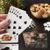 Personalized Script Family Photo Pokerkaarten (Insitu)
