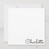 Personalized Script Name  Note Card Notitiekaartje (Voorkant)