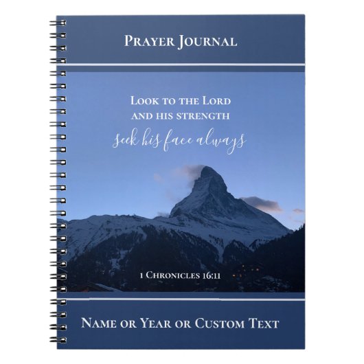 Personalized Scripture Prayer Journal Alps Photo (Devant)