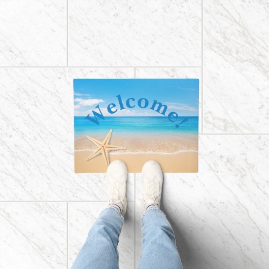 Personalized Seaside Welcome Doormat Deurmat (Binnen)