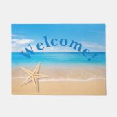 Personalized Seaside Welcome Doormat Deurmat (Voorkant)