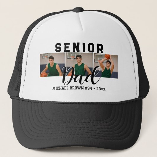 Personalized Senior Night Basketball Dad Gift Trucker Pet (Voorkant)