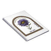 Personalized September Birth Month Flower Notebook Notitieboek (Rechterzijde)