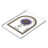 Personalized September Birth Month Flower Notebook Notitieboek (Linkerzijde)