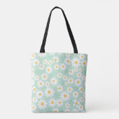 Personalized Serene Daisy Floral Draagtas (Achterkant)