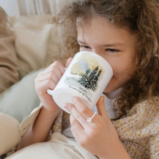 Personalized Serene Sip & Be Still Mug | Watercolo Extra Grote Beker