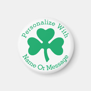 PERSONALIZED Shamrock St Patricks Day Magneet
