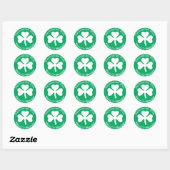 PERSONALIZED Shamrock St Patricks Day Ronde Sticker (Vel)