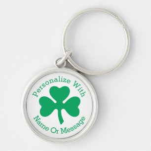 PERSONALIZED Shamrock St Patricks Day Sleutelhanger