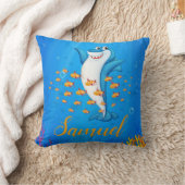 Personalized Shark Theme Throw Pillow Kussen (Deken)