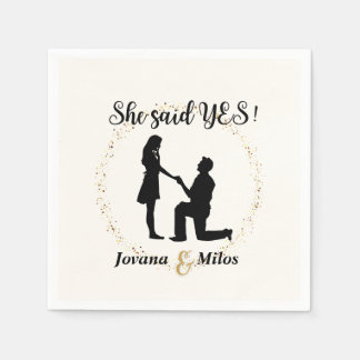Personalized She said Yes Engagement Plate  Servet