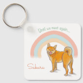 Personalized Shiba Inu Keychain – Name & Photo (Voorkant)