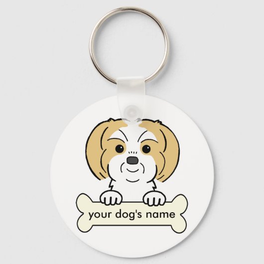 Personalized Shih Tzu Sleutelhanger (Voorkant)