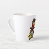 Personalized Siamese Basketball Cat Latte Mug (Angle gauche)
