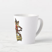 Personalized Siamese Basketball Cat Latte Mug (Angle droit)