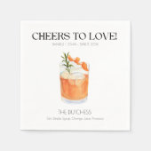 Personalized Signature Drink Wedding Napkins Servet (Voorkant)