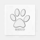 Personalized Silver Foiled Dog Paw Image (Recto)
