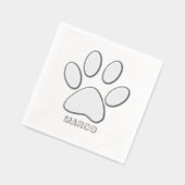 Personalized Silver Foiled Dog Paw Image (Gauche)