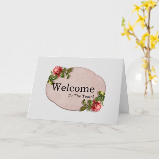 Personalized simple Elegant Welcome Card Kaart (Gele Bloem)