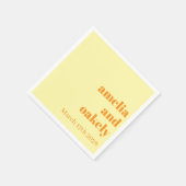 Personalized Simple Modern Minimal Mono Wedding Servet (Hoek)