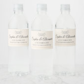 Personalized Simple Wedding Elegant Custom Waterfles Etiket (Flessen)