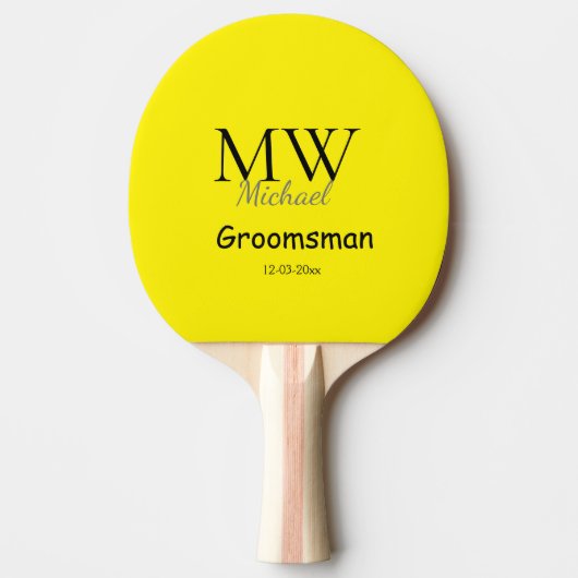 personalized singgram name groomsman minima tafeltennisbatje (Voorkant)