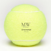 personalized singgram name groomsman minima tennisballen (Voorkant)