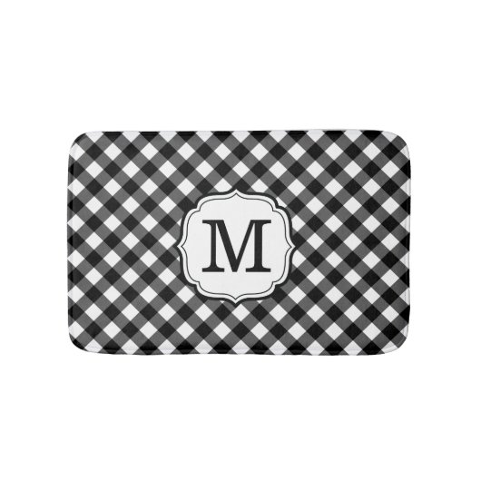 Personalized Single Initial Monogram Bath Mat (Voorkant)