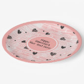 Personalized Sketch Hearts Valentine Tablescape   Papieren Bordje (Gekanteld)