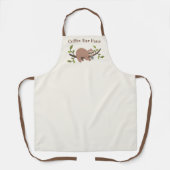 Personalized Sloth Coffee Bar Apron Schort (Voorkant)