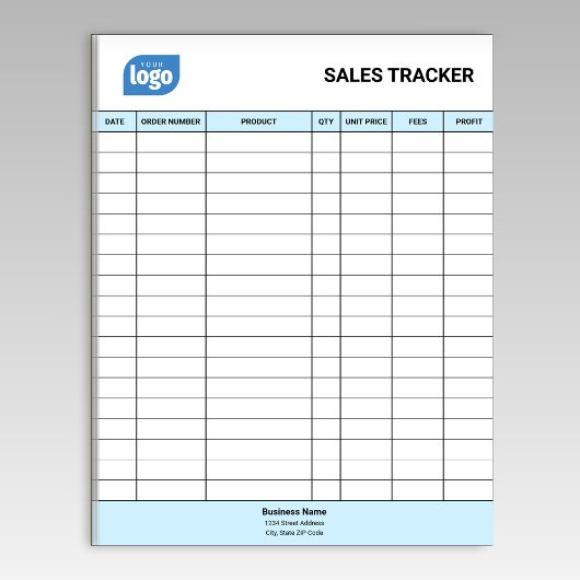 Personalized Small Business Sales Tracker Notepad Notitieblok