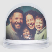 Personalized Snow Globe with Custom Photo and Name (Avant)