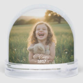 Personalized Snow Globe with Custom Photo and Name (Arrière)