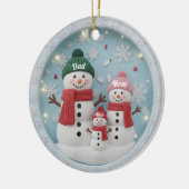 Personalized Snowman Family Ornament (Links)