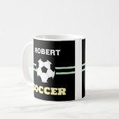 Personalized Soccerball Mug Koffiemok (Voorkant links)