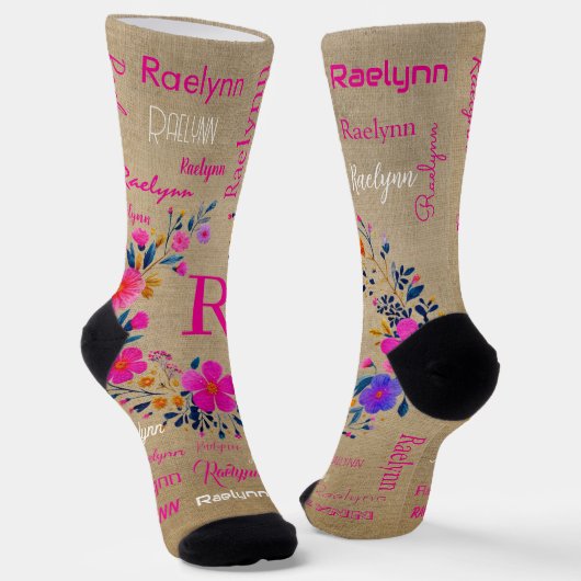 Personalized Socks Add Your Name  Sokken (Gebogen)