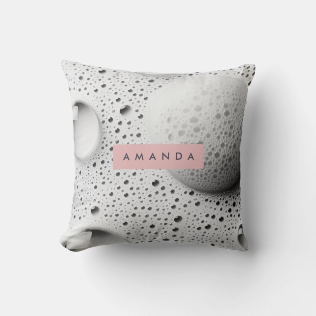 Personalized Soft Gray Bubble Texture Design Kussen (Voorkant)