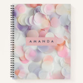 Personalized Soft Pastel Confetti Design Notitieboek (Voorkant)
