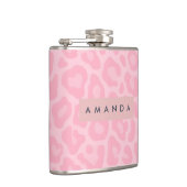 Personalized Soft Pink Leopard Print Heupfles (Rechts)