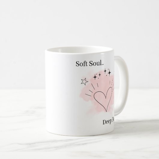 Personalized Soft Soul Ceramic Coffee Mug (Devant droit)