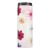 Personalized Soft Watercolor Floral Thermosbeker (Achterkant)